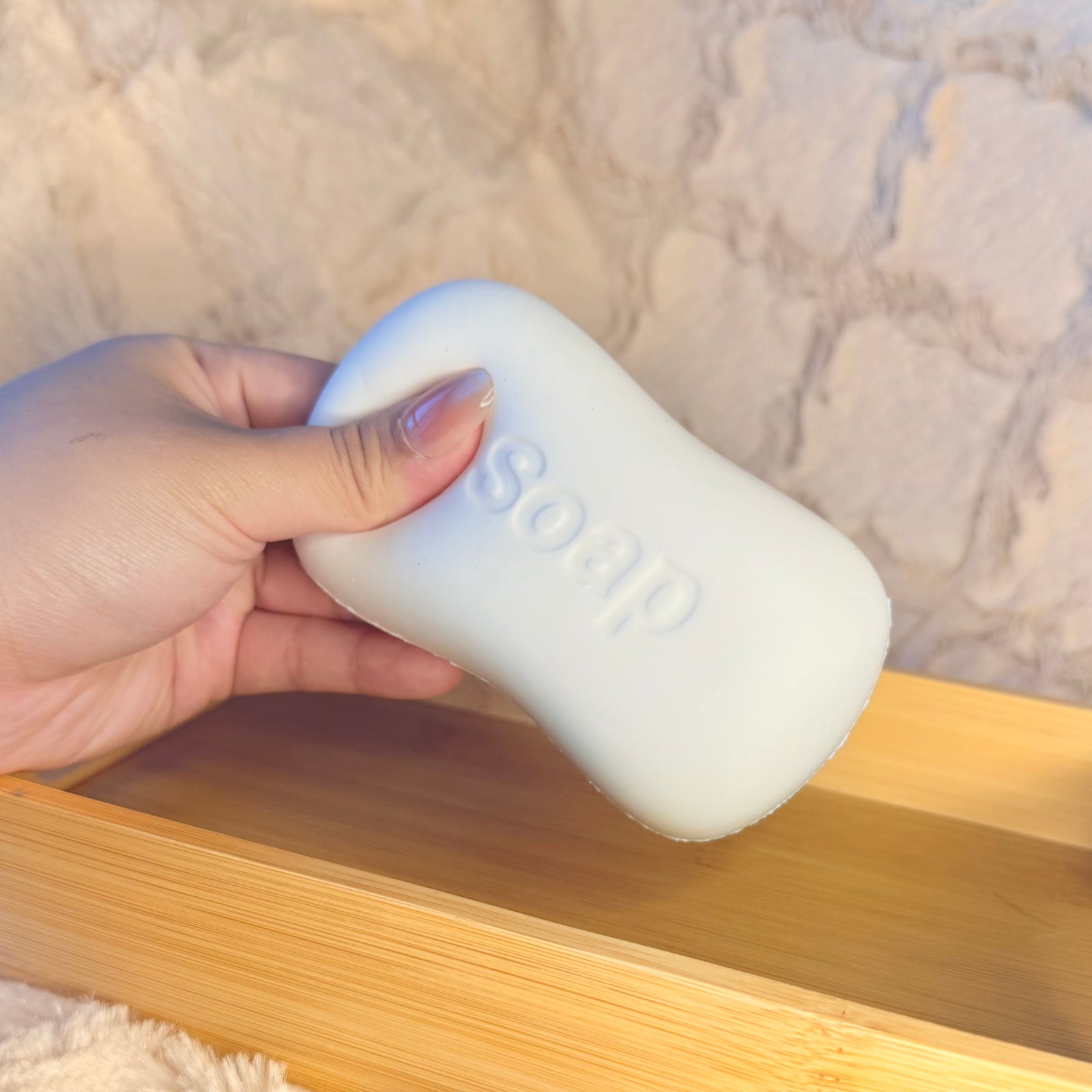 White soap