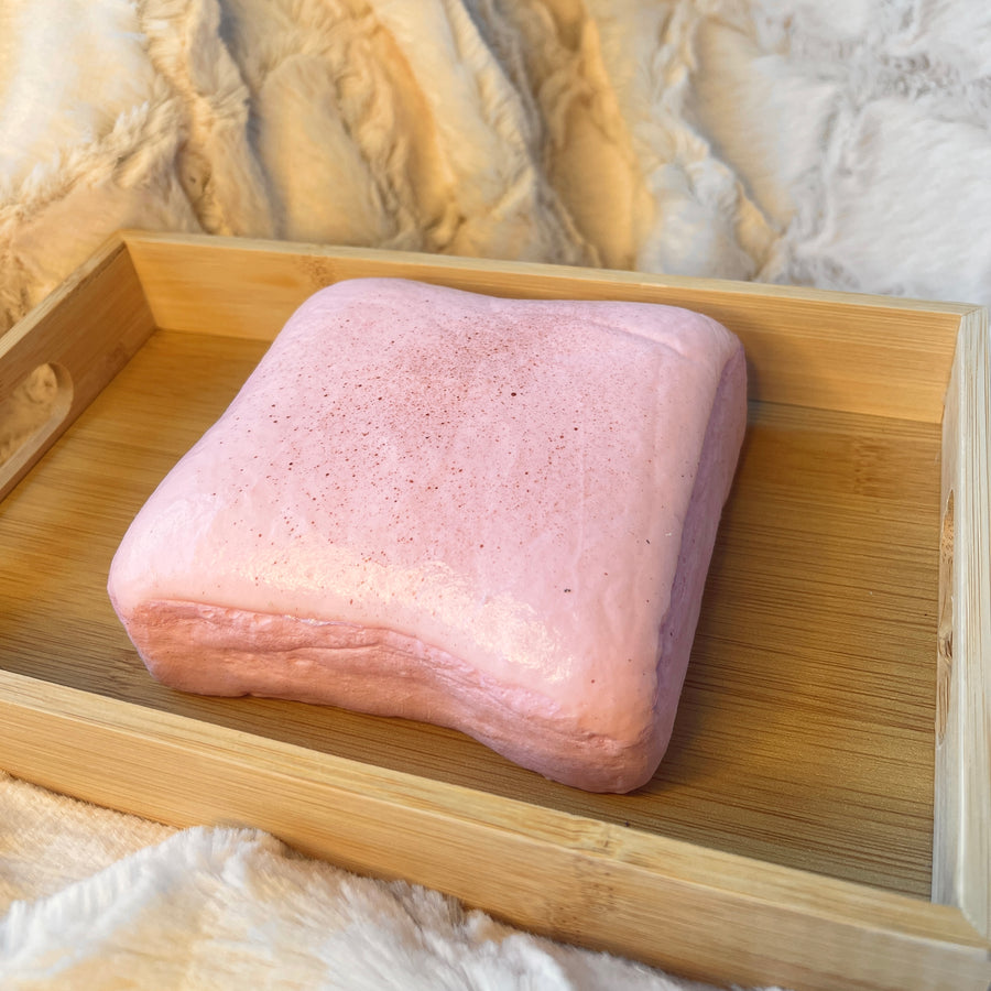 Pink square bread
