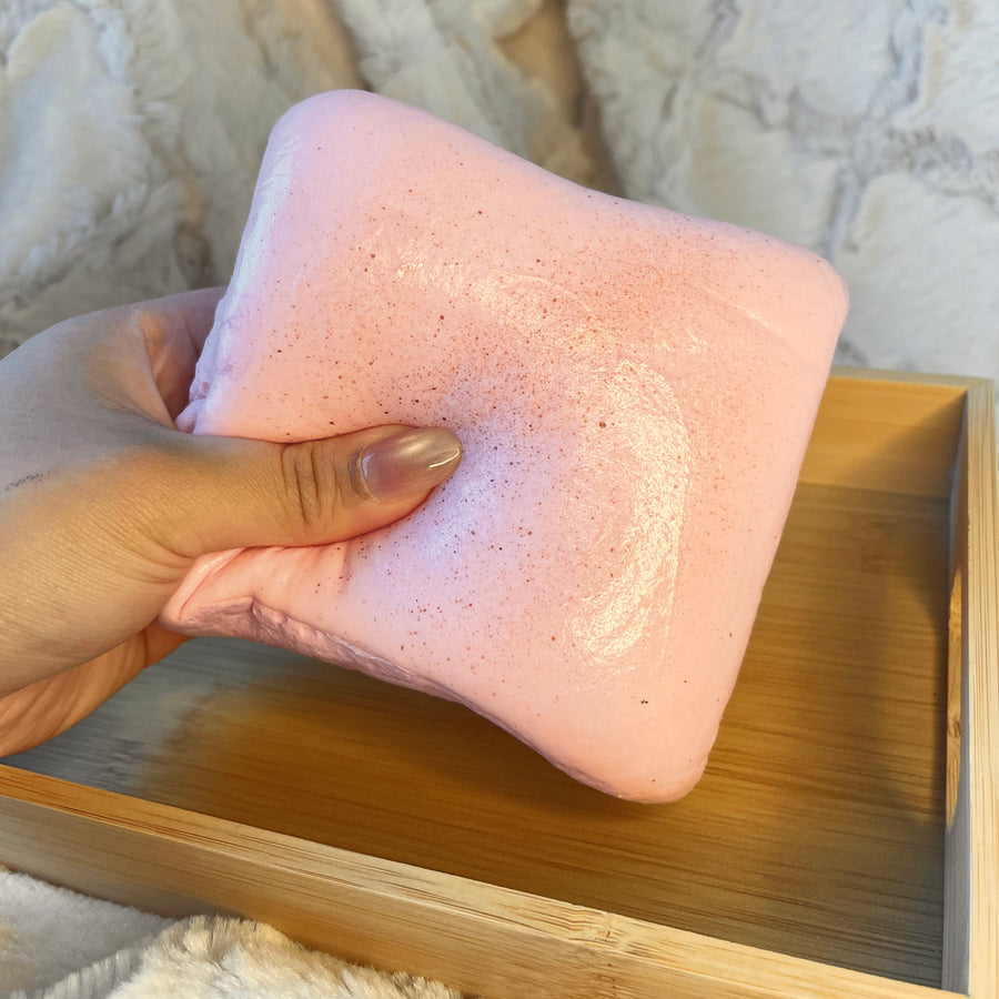 Pink square bread